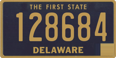 DE license plate 128684