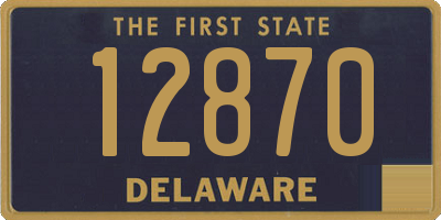 DE license plate 12870