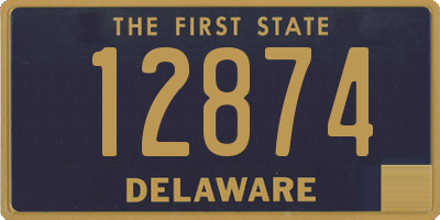 DE license plate 12874