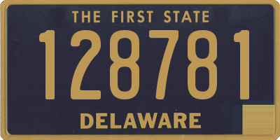 DE license plate 128781