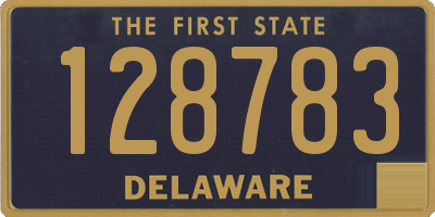 DE license plate 128783