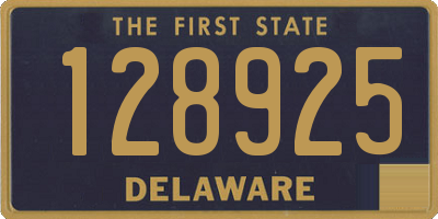 DE license plate 128925