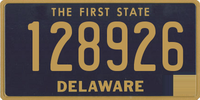 DE license plate 128926