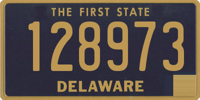 DE license plate 128973