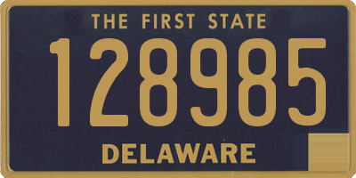 DE license plate 128985