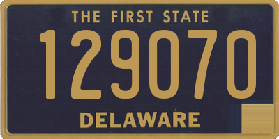 DE license plate 129070