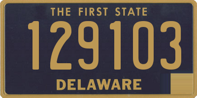 DE license plate 129103