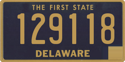 DE license plate 129118