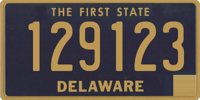 DE license plate 129123