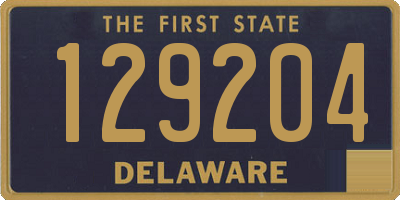 DE license plate 129204