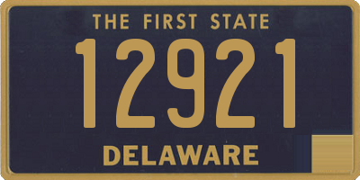 DE license plate 12921