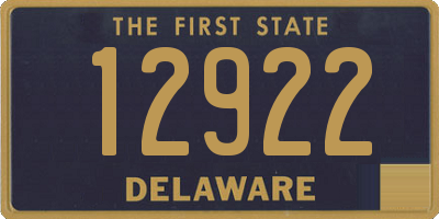 DE license plate 12922