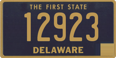 DE license plate 12923