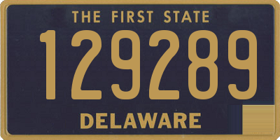 DE license plate 129289