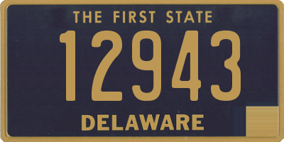 DE license plate 12943