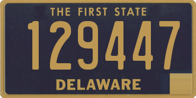 DE license plate 129447