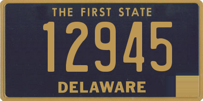 DE license plate 12945