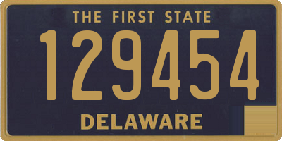 DE license plate 129454