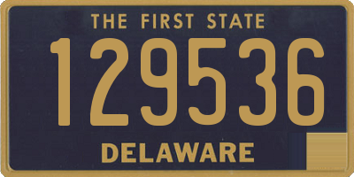 DE license plate 129536