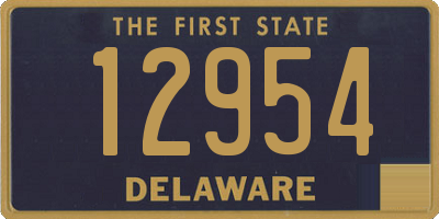 DE license plate 12954