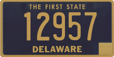 DE license plate 12957