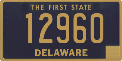 DE license plate 12960