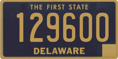 DE license plate 129600