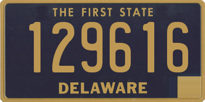 DE license plate 129616