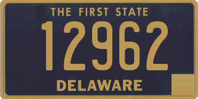 DE license plate 12962