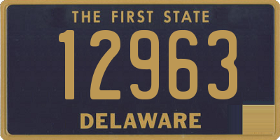 DE license plate 12963