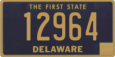 DE license plate 12964