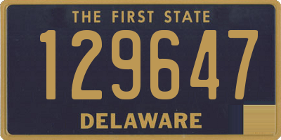 DE license plate 129647