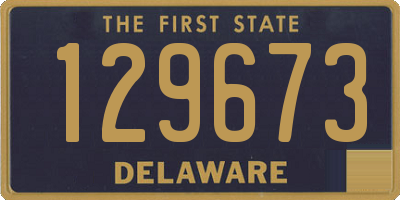 DE license plate 129673