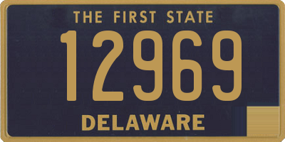 DE license plate 12969