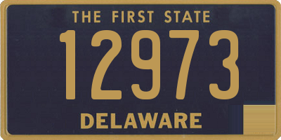 DE license plate 12973