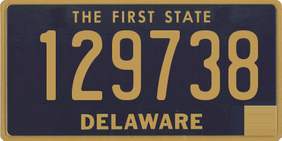 DE license plate 129738