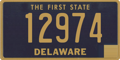 DE license plate 12974