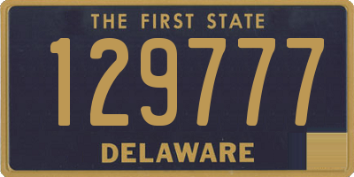 DE license plate 129777