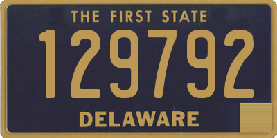 DE license plate 129792