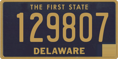 DE license plate 129807