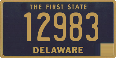 DE license plate 12983