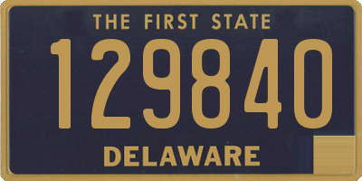 DE license plate 129840