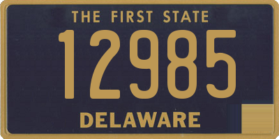 DE license plate 12985