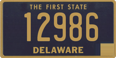 DE license plate 12986