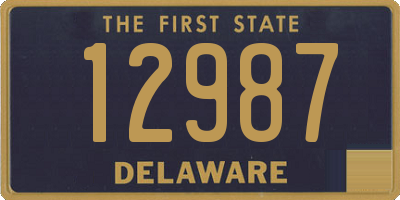 DE license plate 12987