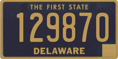 DE license plate 129870