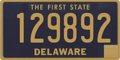 DE license plate 129892