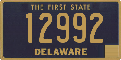 DE license plate 12992