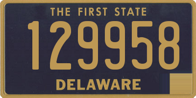 DE license plate 129958