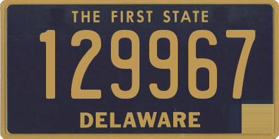 DE license plate 129967